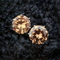 Synthetic Zirconia Stud Earrings [Stainless Steel]