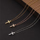 Cross Necklace [304 Stainless Steel,18K Gold Plated]