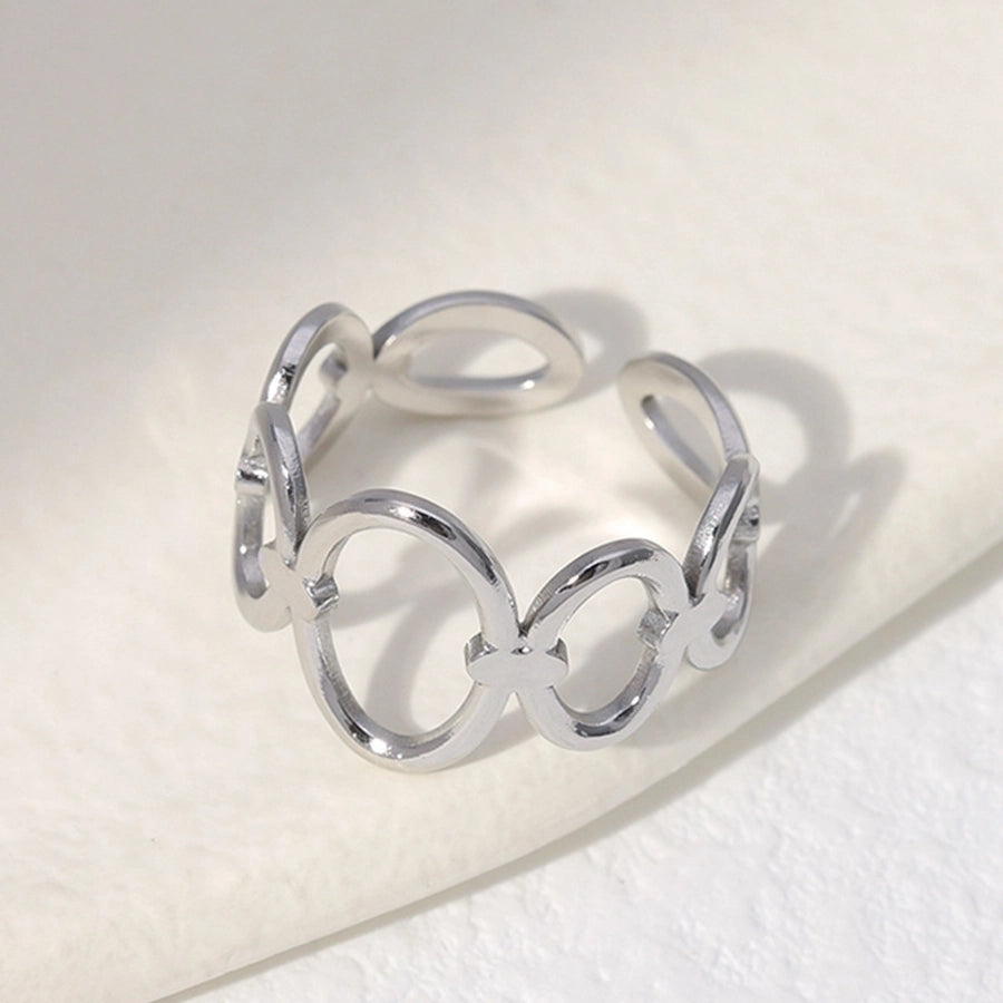 Hollow Circle Open Ring [Stainless Steel]