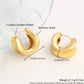 Thick Hoop Earrings [304 Stainless Steel,18K Gold Plated]