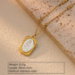 Tulip Acrylic Necklace [304 Stainless Steel,18K Gold Plated]