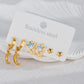 Heart Shape Butterfly Drop Earrings Set [304 Stainless Steel, 18K Gold Plated]