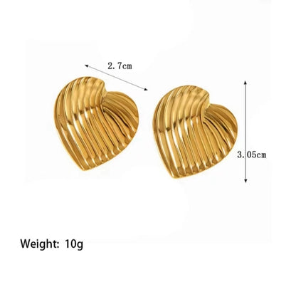 Mix Designs Earrings [304 Stainless Steel,18K Gold Plated]