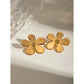 Flat Flower Earrings [304 Stainless Steel]