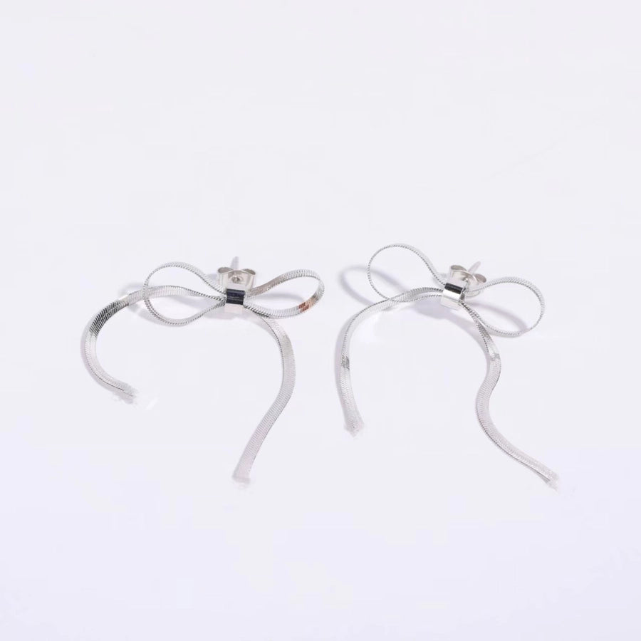 Bow Knot Bracelets/Earrings/Necklace  [304 Stainless Steel,18K Gold Plated]