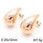 Water Droplets Ear Studs [Stainless Steel,18K Gold Plated]