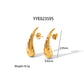 Water Droplets Artificial Diamond Rhinestones Earrings [304 Stainless Steel,18K Gold Plated]