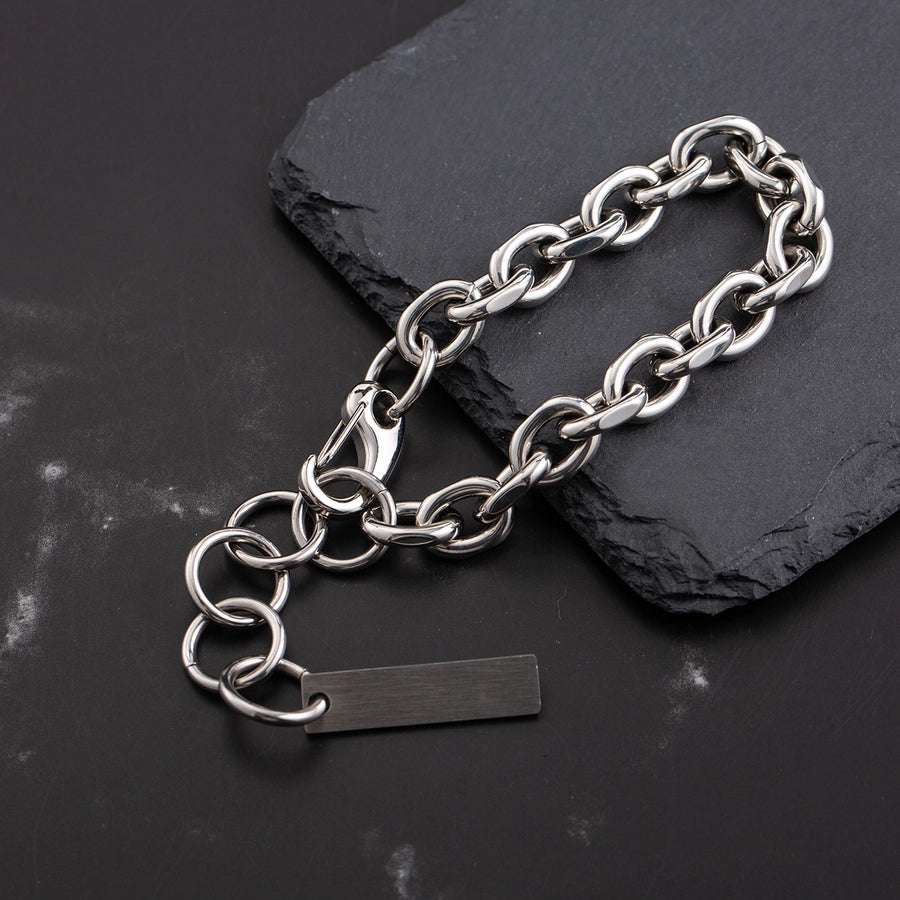 Hip-Hop Geometric Chain Bracelet [304 Stainless Steel]