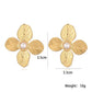 Exaggerated Flower Pearl Ear Studs [304 Stainless Steel]