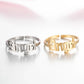 Words Ring [201 Stainless Steel, 18K Gold Plated]