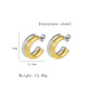 Double Layer Hoop Earrings [304 Stainless Steel,18K Gold Plated]