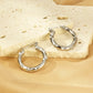 Rhinestones Hoop Earrings [304 Stainless Steel,18K Gold Plated]