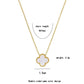 Luxurious Four Leaf Clover Acrylic Necklace [304 Stainless Steel,18K Gold Plated]