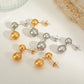 Retro Formal Commute Ball Earrings [304 Stainless Steel 18K Gold Plated]