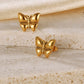 Small Bow Butterfly Earrings [304 Stainless Steel]