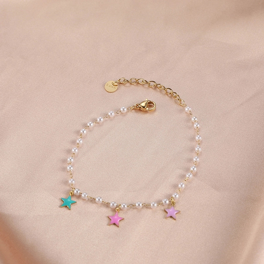 Luxurious Star/Moon Bracelets [Stainless Steel, 18K Gold Plated]