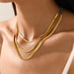 Snake Chain Necklace [304 Stainless Steel,18K Gold Plated]