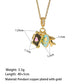 Airplaner Artificial Rhinestones Enamel Necklace [304 Stainless Steel,Copper,18K Gold Plated]