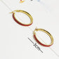 Circle Colour Rhinestones Hoop Earrings [304 Stainless Steel,18K Gold Plated]