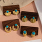 Vintage Turquoise Earrings [304 Stainless Steel,18K Gold Plated]