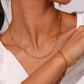 Paperclip Chain Necklace [304 Stainless Steel, 18K Gold Plated]