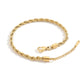 Twist Rope Chain Anklet [304 Stainless Steel, 14K Gold Plated]