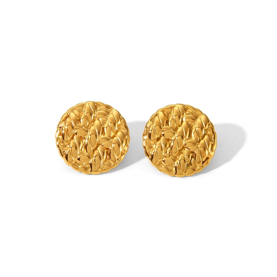 Mix Designs Earrings [304 Stainless Steel,18K Gold Plated]