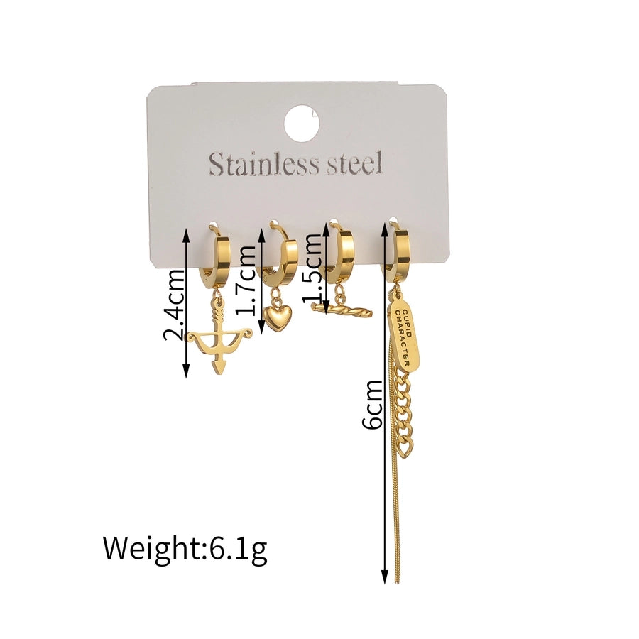 Strassstropfen Ohrringe Set [304 Edelstahl]