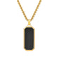 Rectangle Epoxy Necklace [304 Stainless Steel 18K Gold Plated]