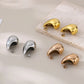 Water Droplets Hollow Out Earrings [304 Stainless Steel,18K Gold Plated]