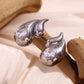 Conch Rhinestone Earrings [304 Stainless Steel,18K Gold Plated]