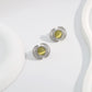 Silver Opal Ear Studs [304 acero inoxidable]