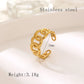 Mix -Designs Ringe [304 Edelstahl 18K Gold plattiert]