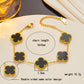 Four Leaf Clover Acrylic Bracelet/Earrings/Necklace [304 Stainless Steel,18K Gold Plated]