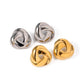 Swirl Triangle Earrings [304 Stainless Steel,18K Gold Plated]