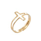 Thin Mix Design Ring [201 Stainless Steel, 18K Gold Plated]