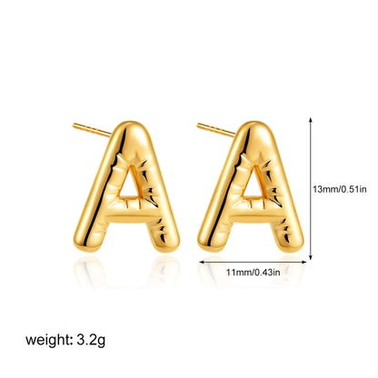 Letter Ear Studs [304 Stainless Steel]