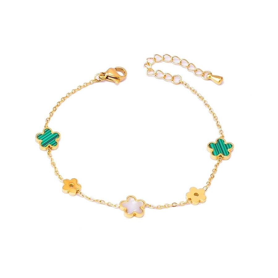 Star/Flower/Butterfly Shell Bracelets [304 Stainless Steel,18K Gold Plated]