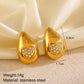 Heart Shape Bow Knot Earrings [304 Stainless Steel]