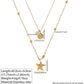 Vacation Geometric Starfish Shell Necklace [304 Stainless Steel,18K Gold Plated]