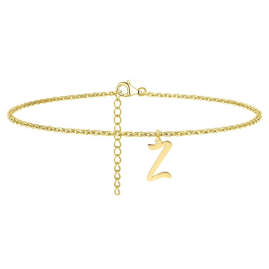 Letter Anklet [Stainless Steel]