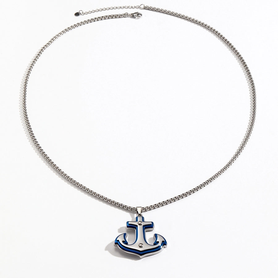 Vintage Style Anchor Pendant Necklace [304 Stainless Steel]