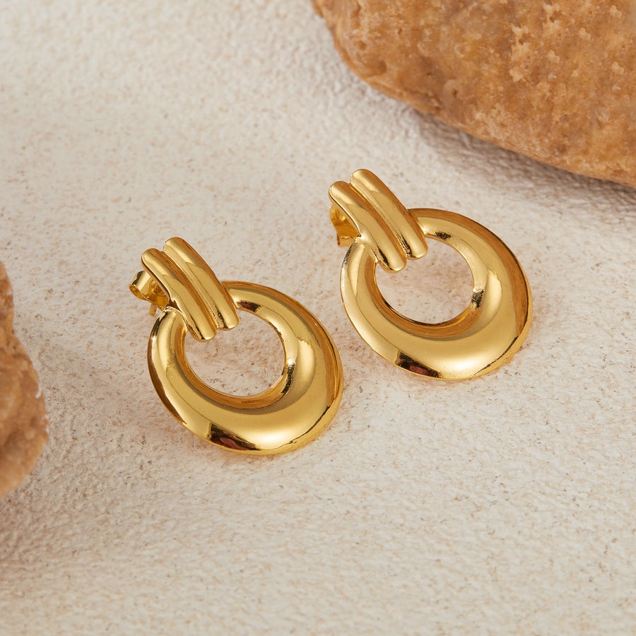 Geometric Earrings [304 Stainless Steel,18K Gold Plated]