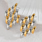 Two Tone Earrings [304 Stainless Steel, 18K Gold Plated]