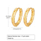 Color Block Solid Color Hoop Earrings [201 Stainless Steel,18K Gold Plated]