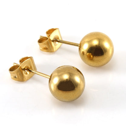 Round Artificial Pearls Zircon Earrings [304 Stainless Steel,18K Gold Plated]