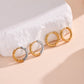 Color Block Solid Color Hoop Earrings [201 Stainless Steel,18K Gold Plated]