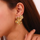 Mix Flower Earrings [304 Stainless Steel,18K Gold Plated]