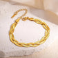 Braided Snake Chain Bracelets [304 Stainless Steel,18K Gold Plated]