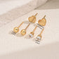 Heart Shape Zircon Earrings Set [201 Stainless Steel]